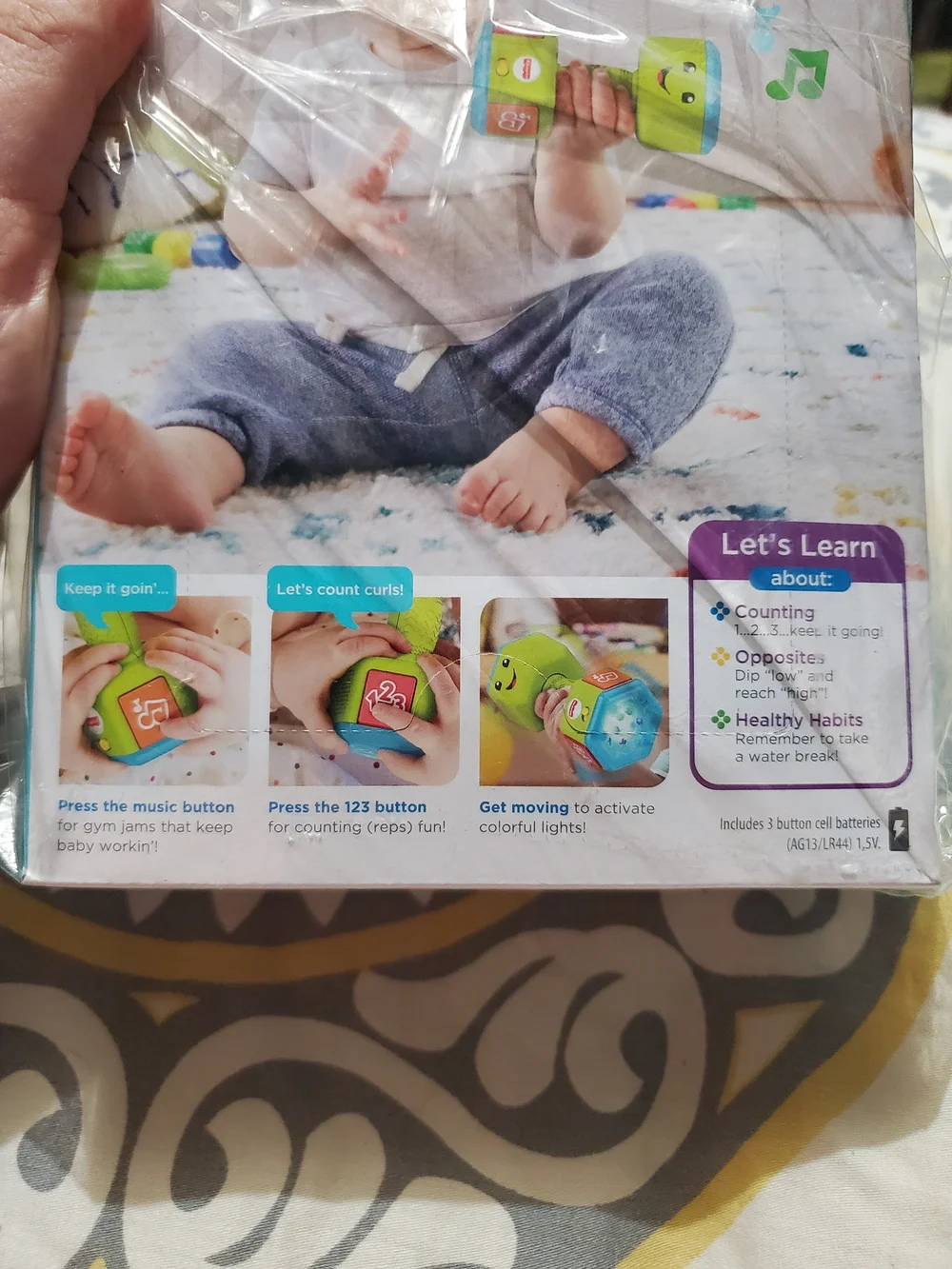 Fisher-Price Laugh & Learn Countin' Reps Dumbbell - Green